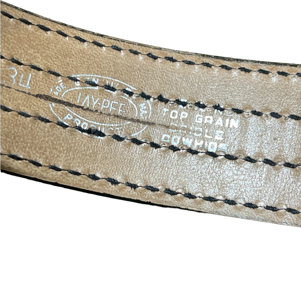 Jay Pee Top Grain Bridle Cowhide Belt 34”’ 2.25” height black - Picture 6 of 7